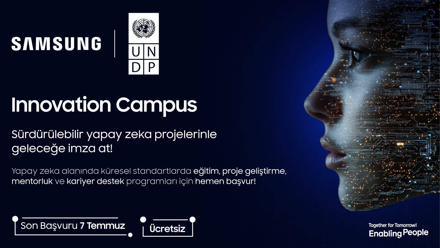 Innovation Campus programının yeni yapay zekâ sınıfı gençlerin başvurularını bekliyor!