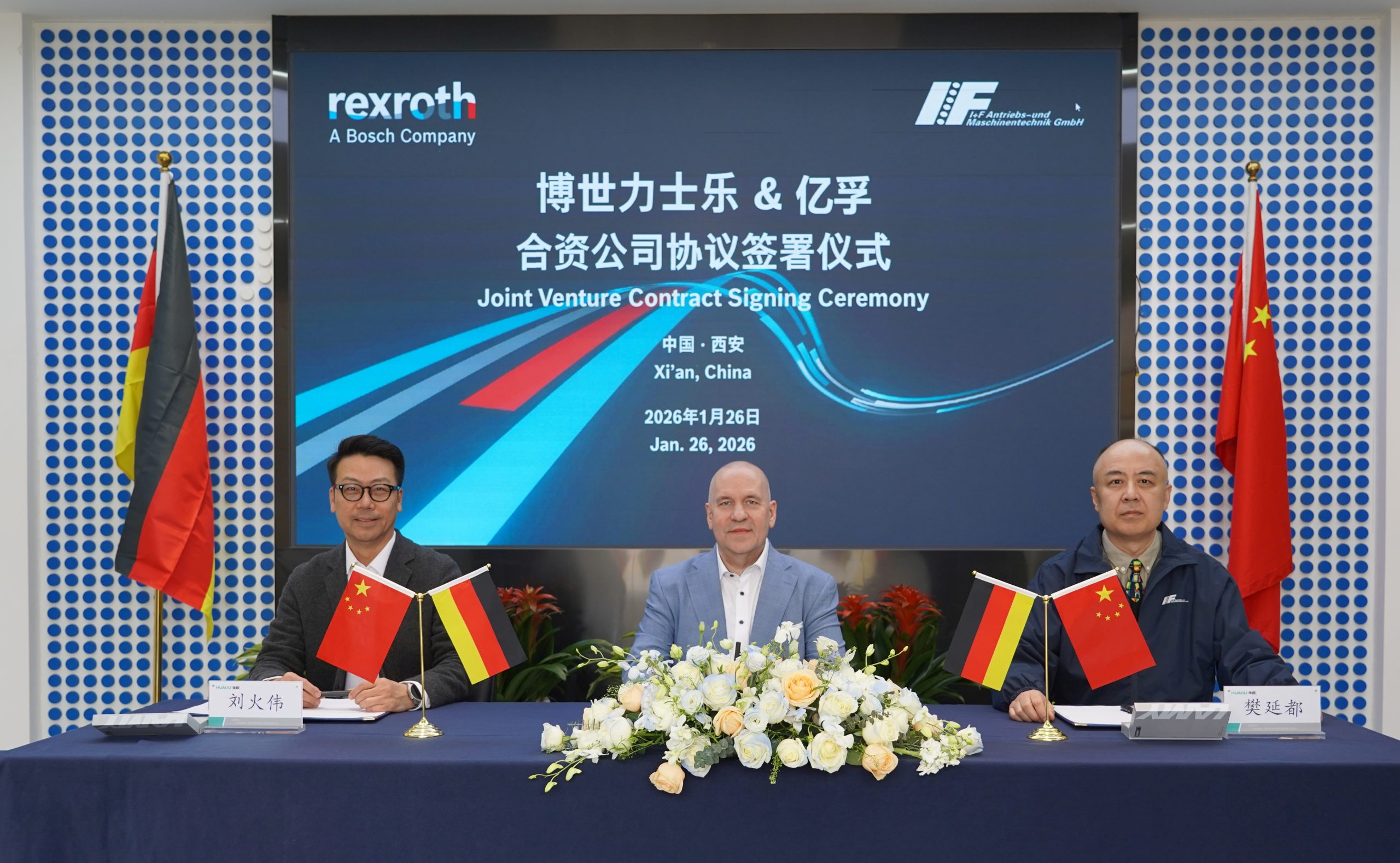 Bosch Rexroth, Çin’de Xi’an IF Intelligent Equipment ile ortak girişim anlaşması imzaladı