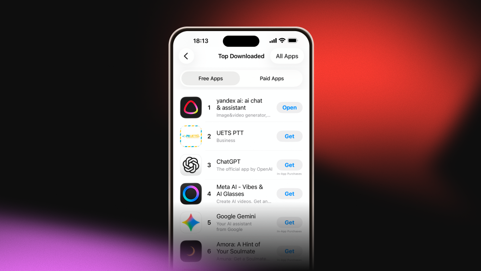 Yandex AI lansmandan hemen sonra App Store’da zirveye yerleşti
